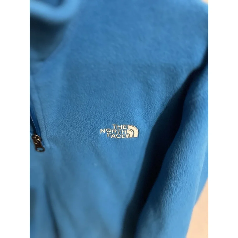 Kids The North Face Boys XL 18/20 Fleece 1/4 Zip‎ Pullover Blue Shirt Jacket